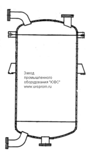 Сборники вертикальные с приварными эллиптическими днищами и отъемными эллиптическими крышками